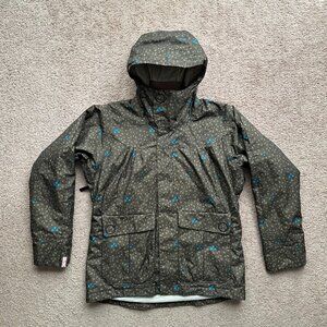 Bonfire Jacket Womens Medium Gold Ski Snowboard Full Zip Insulated Hood